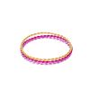 Lot de 3 bracelets torsadés rose et doré