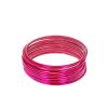 Lot de 12 bracelets en métal indien rose