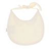 Bavoir rond crème col pointelle
