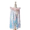 Déguisement cape princesse sirène écailles sequins holographiques 