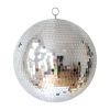 Boule disco à facettes argentée 30 cm
