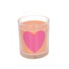 Bougie cœur rose à la fleur d'oranger