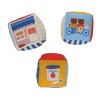 Lot de 3 cubes d'éveil en tissu Ours - Petit déj