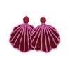 Boucles d'oreilles en perles coquillage rose - Procida