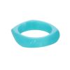 Bracelet jonc large en résine bleu