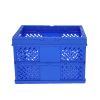 Caisse de rangement pliable en plastique bleu