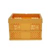 Caisse de rangement pliable en plastique camel