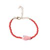 Bracelet en perles rouges et poisson - Trouville