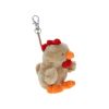 Porte-clés peluche poule