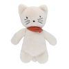 Peluche chat crème bandana terracotta