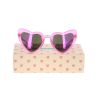 Lunettes de soleil femme cœur rose