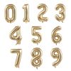 Ballon chiffre doré de 0 à 9