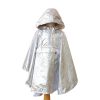 Cape de pluie enfant métallisée argent - Vichy chéri