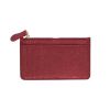 Porte-monnaie porte-cartes zip en cuir irisé bordeaux