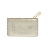 Porte-monnaie porte-cartes zip en cuir irisé doré