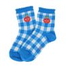 Chaussettes enfant vichy bleu 31-34 - Vichy chéri
