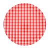 Assiette en mélamine vichy rouge