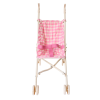 Poussette pour poupée vichy rose - Chichi pompon