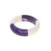 Bracelet en résine violet et écru