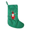 Chaussette de Noël verte père Noël