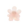 Pince à cheveux crabe fleur rose pêche