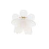 Pince à cheveux crabe fleur blanche nacrée