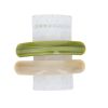 Lot de 2 barrettes marbrées écru et verte