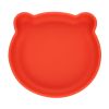 Assiette ours silicone rouge - Petit déj