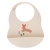 Bavoir en silicone écru lapin - Chichi pompon
