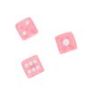 Lot de 3 dés à paillettes rose