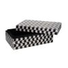 Boite en résine damier noir et blanc - Robin