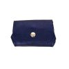 Porte-monnaie 3 compartiments cuir irisé bleu nuit