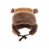 Chapka bébé camel fourrure 12-18 mois