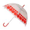 Parapluie adulte frise coeurs rouges