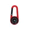 Mousqueton boussole 2 en 1 rouge