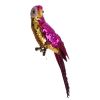 Oiseau à suspendre perroquet Gloria pailleté rose
