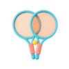 Jeu de raquettes bleu orange