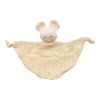 Doudou plat souris écru et jaune - Petites Souris