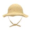 Chapeau de soleil bébé écru et jaune 3-6 mois- Petites Souris