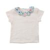 Tee-shirt bébé écru et fleurs - Joli Paon