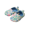 Chaussons bébé fleuris bleu et rose - Joli Paon