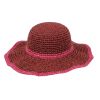 Chapeau en raphia bordeaux rose - Paraty
