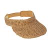 Casquette visière en raphia beige