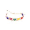 Bracelet en perles tissées cœurs multicolores