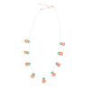Collier en perles fleurs orange  - Club Soleil