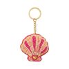 Porte-clés en perles coquillage rose - Club Soleil