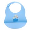 Bavoir en silicone bleu clair bateau - Petit Matelot