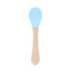 Cuillère en bois et silicone bleu ciel - Petit Matelot