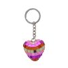 Porte-clés cœur à facettes arc-en-ciel