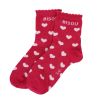 Chaussettes femme à paillettes roses coeurs 
